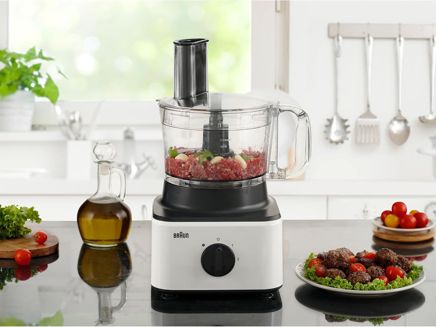 Braun Food Processor 8 in 1 System 750 Watts FP 0132 White