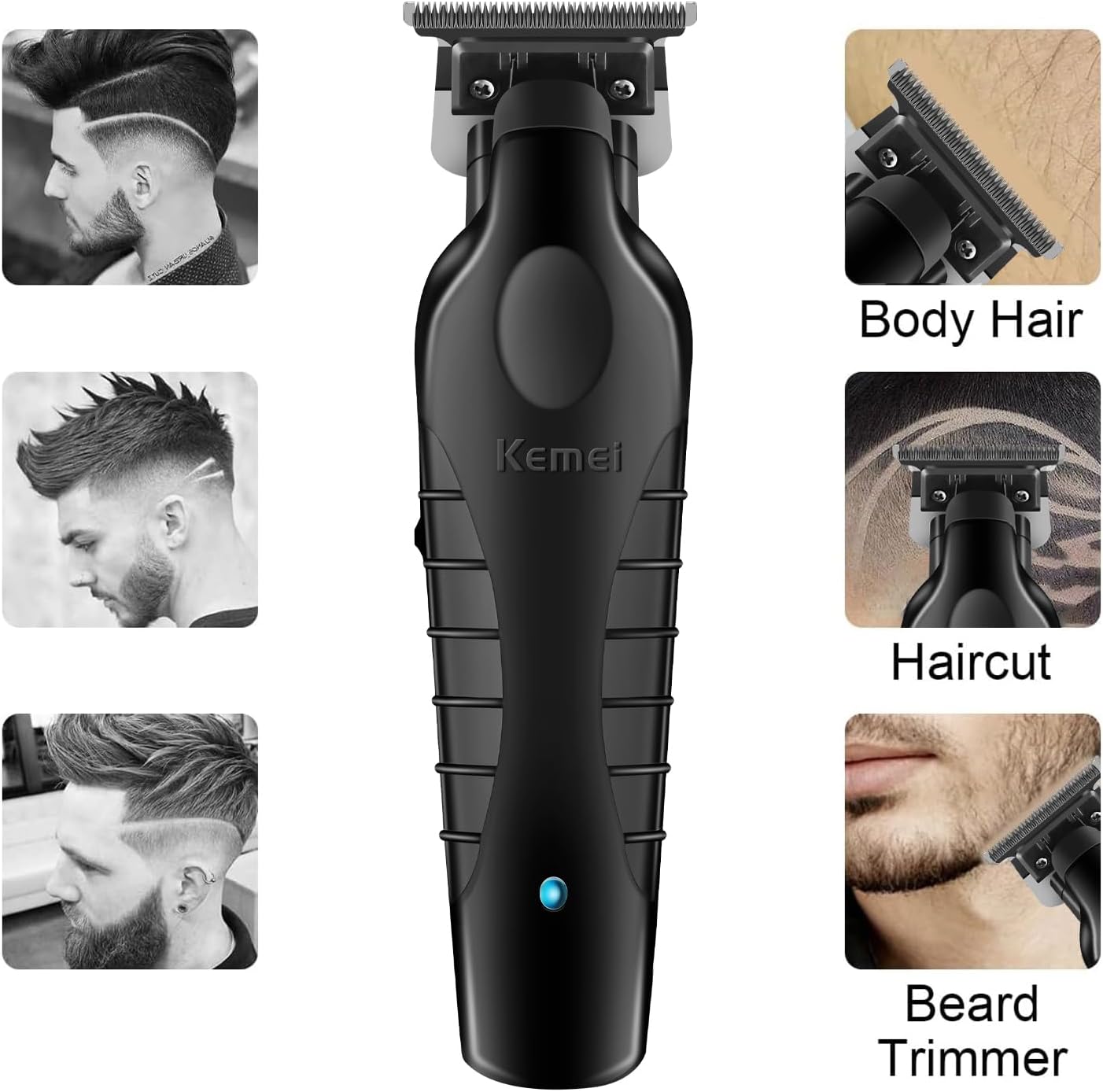 Kemei Cordless Hair Clipper T‑Blade Trimmer  KM-2299