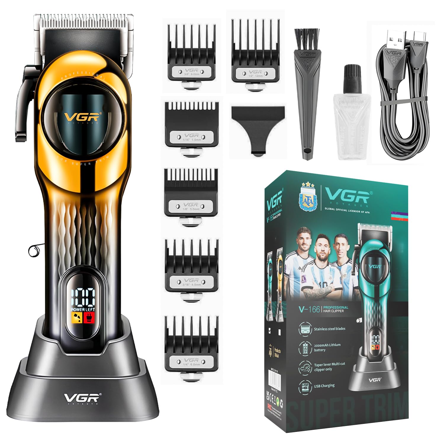 VGR hair cutting machine and beard trimmer V‑166