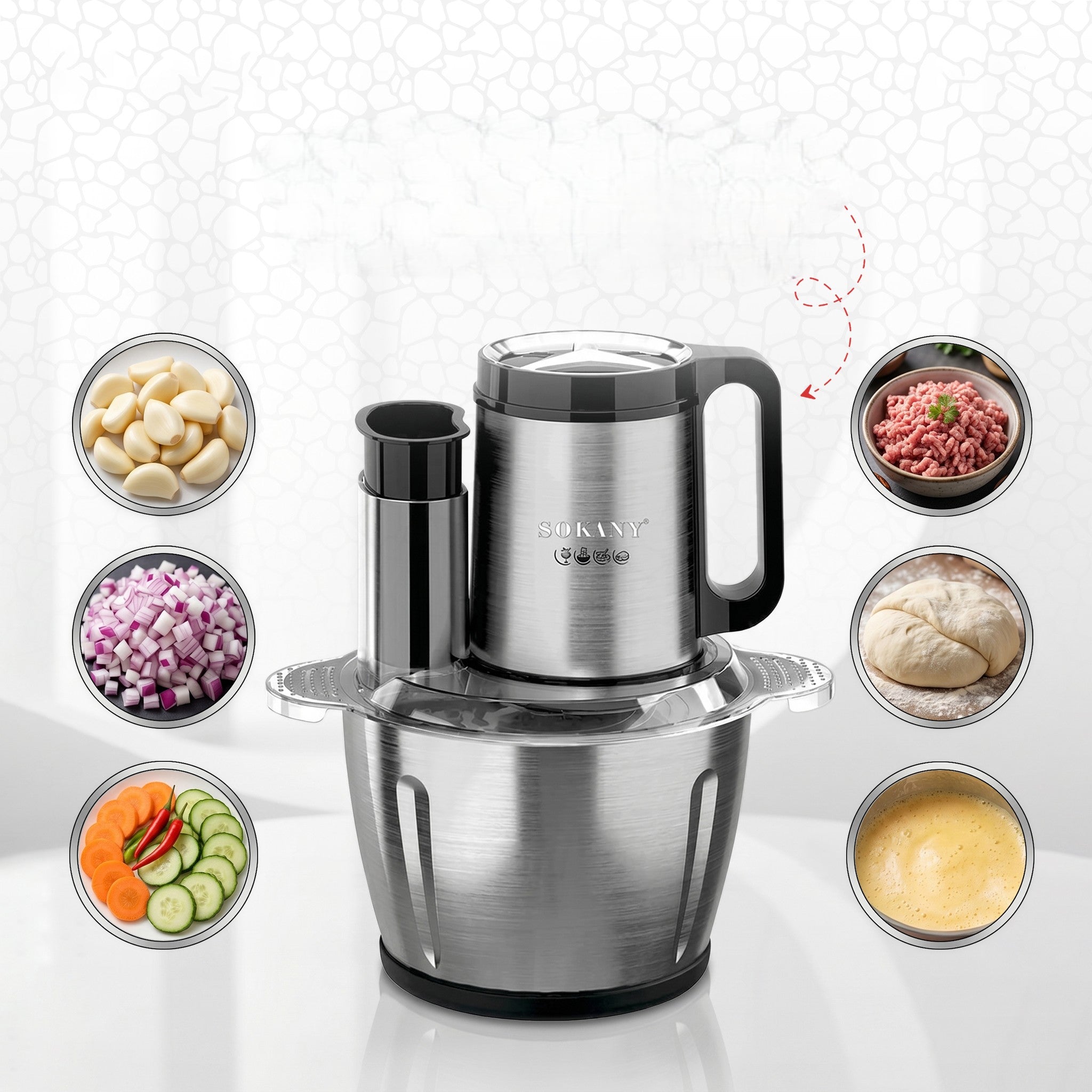 Sokany Stainless Steel Chopper  SK‑06019