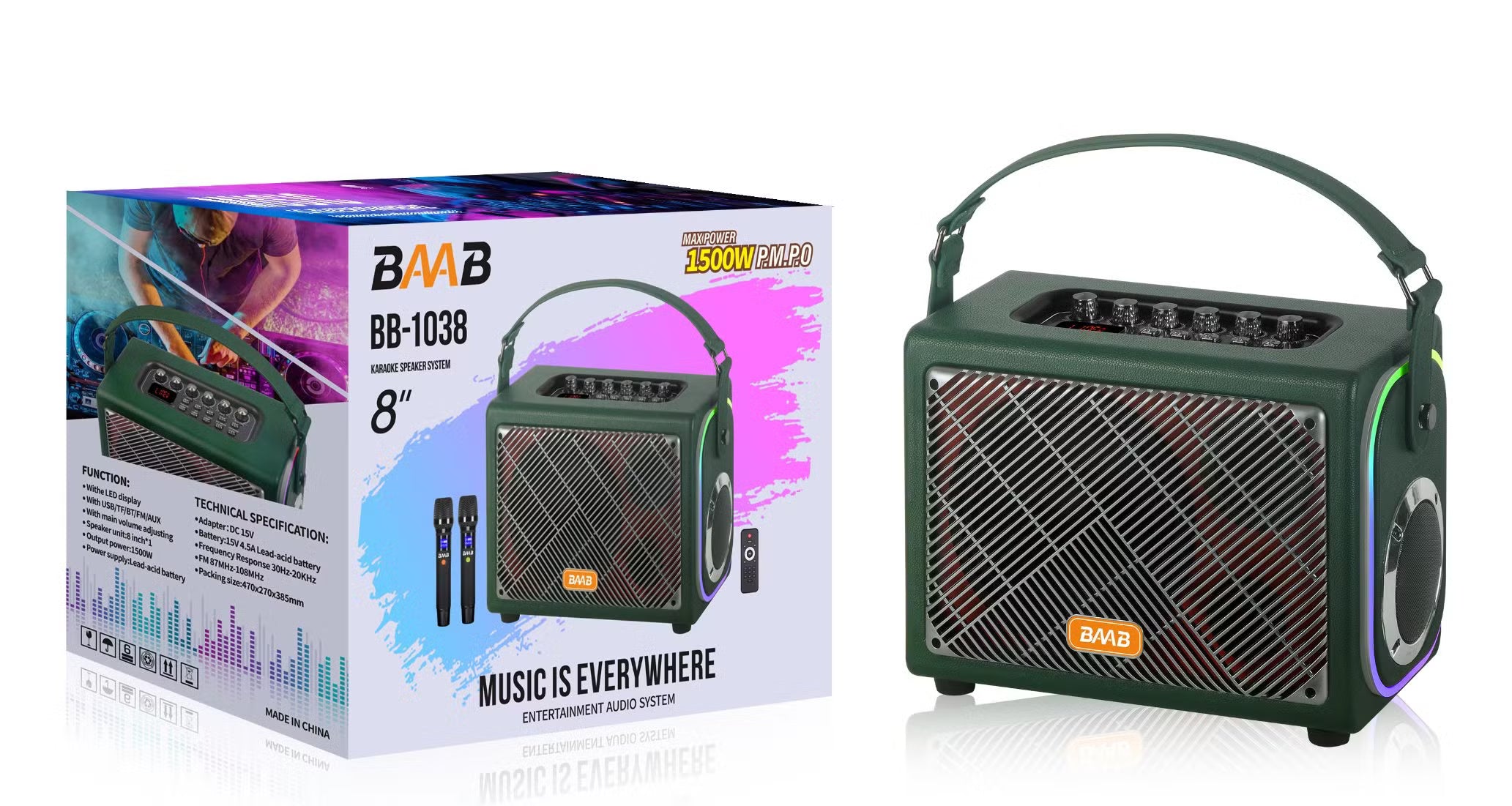 BB‑1038 Portable Bluetooth Speaker BAAB-1038