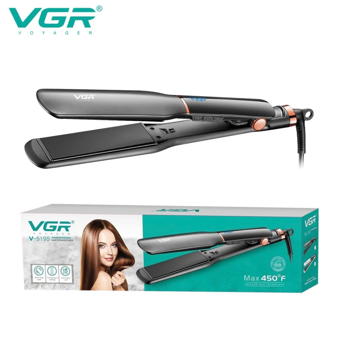 VGR Professional Hair Straightener V-519