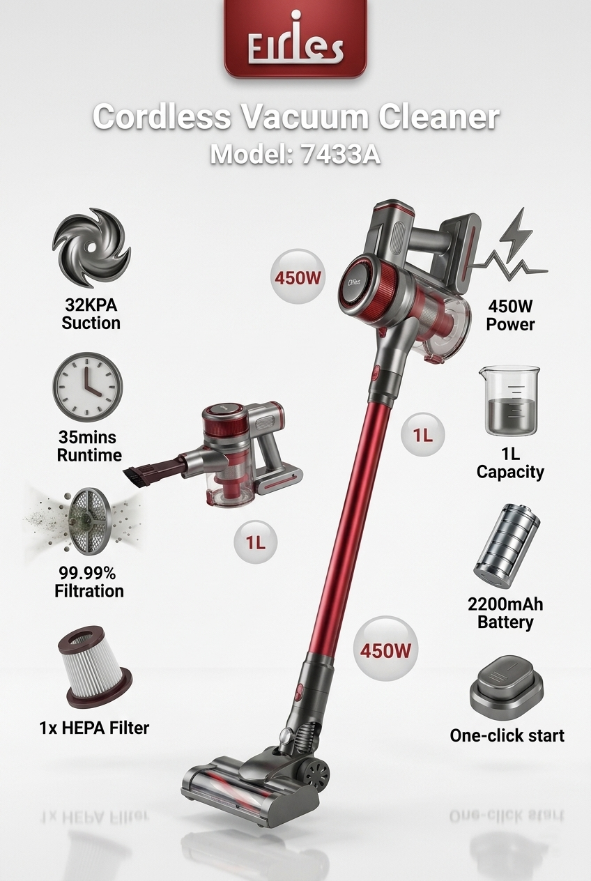 Elries Cordless Vacuum Cleaner ERS‑830