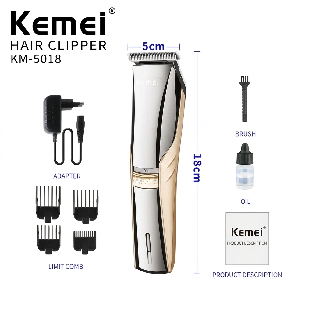 Kemei Hair USB Rechargeable Trimmer KM‑5018