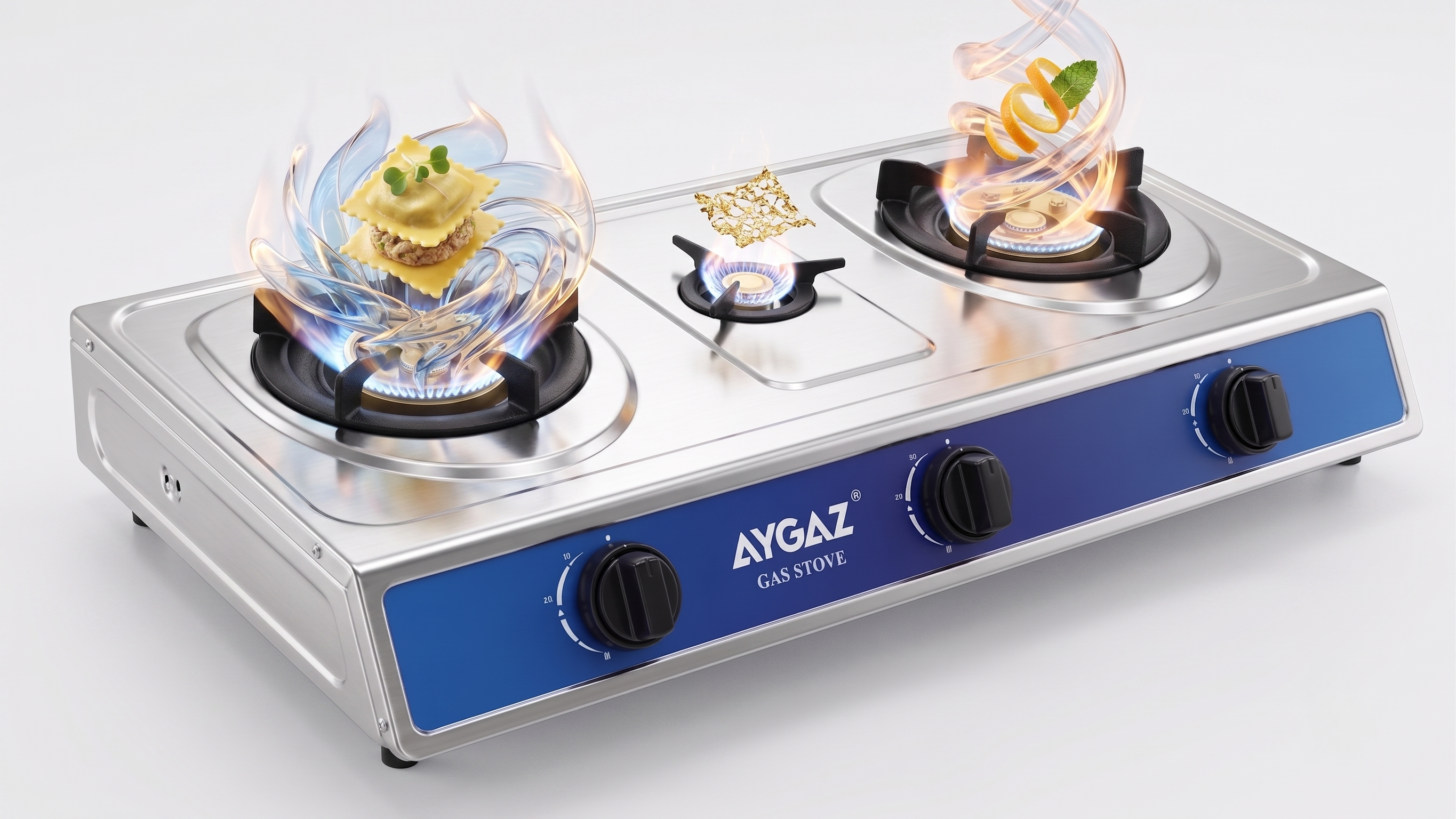 AYGAZ modern glass gas stove SS-003