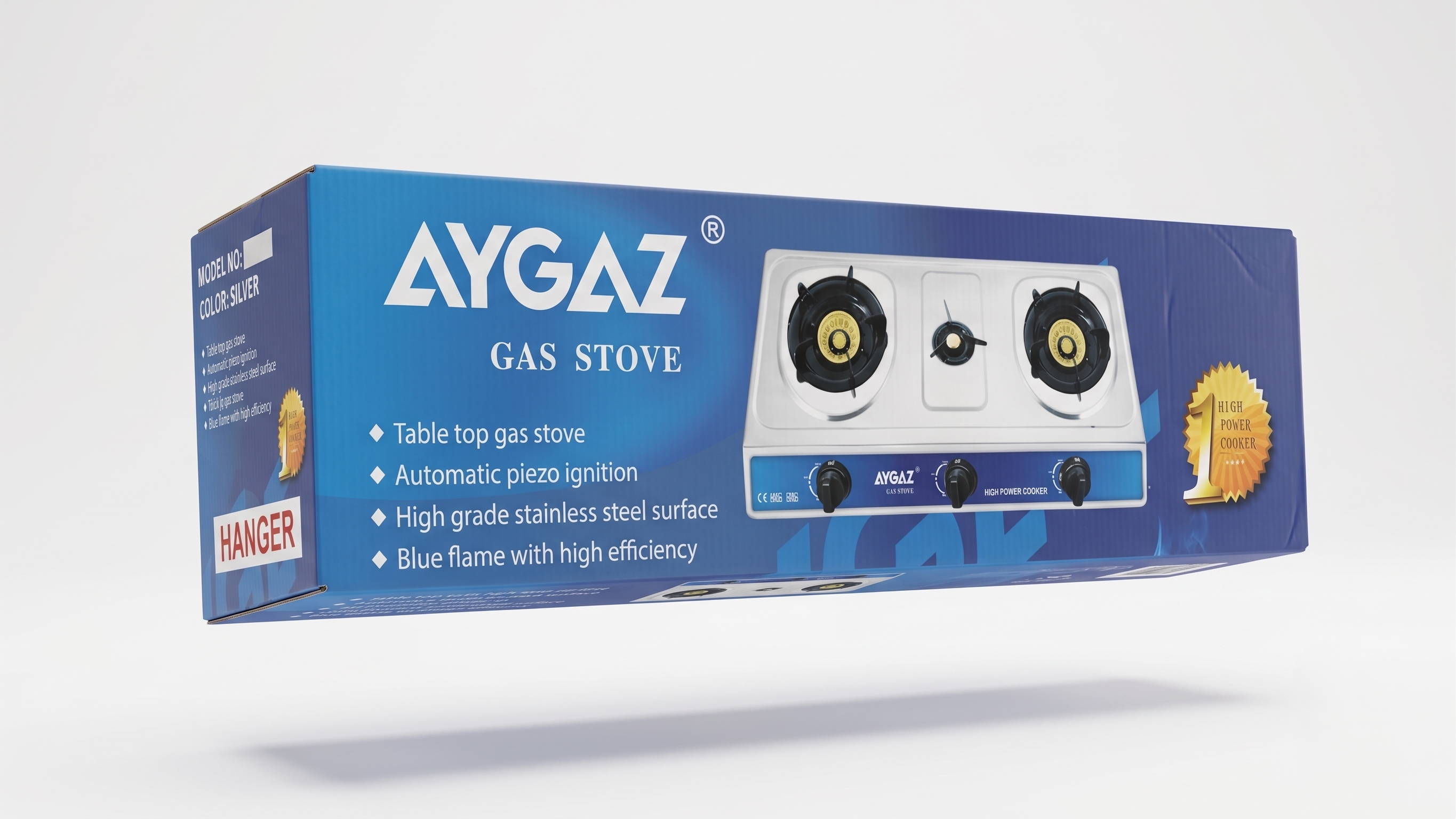 AYGAZ modern glass gas stove SS-003