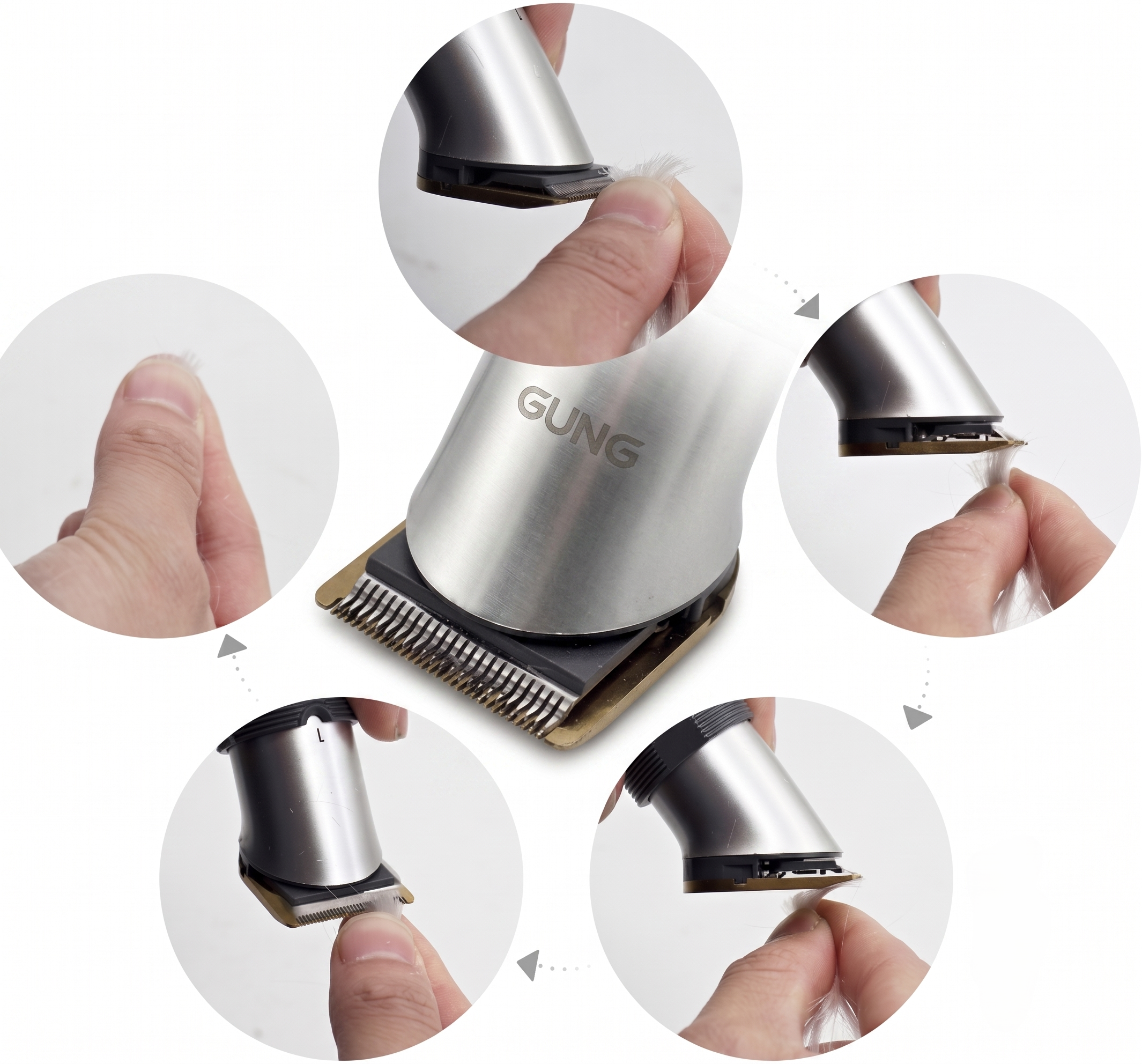Dingling professional‑grade hair clipper and beard trimmer RF-608