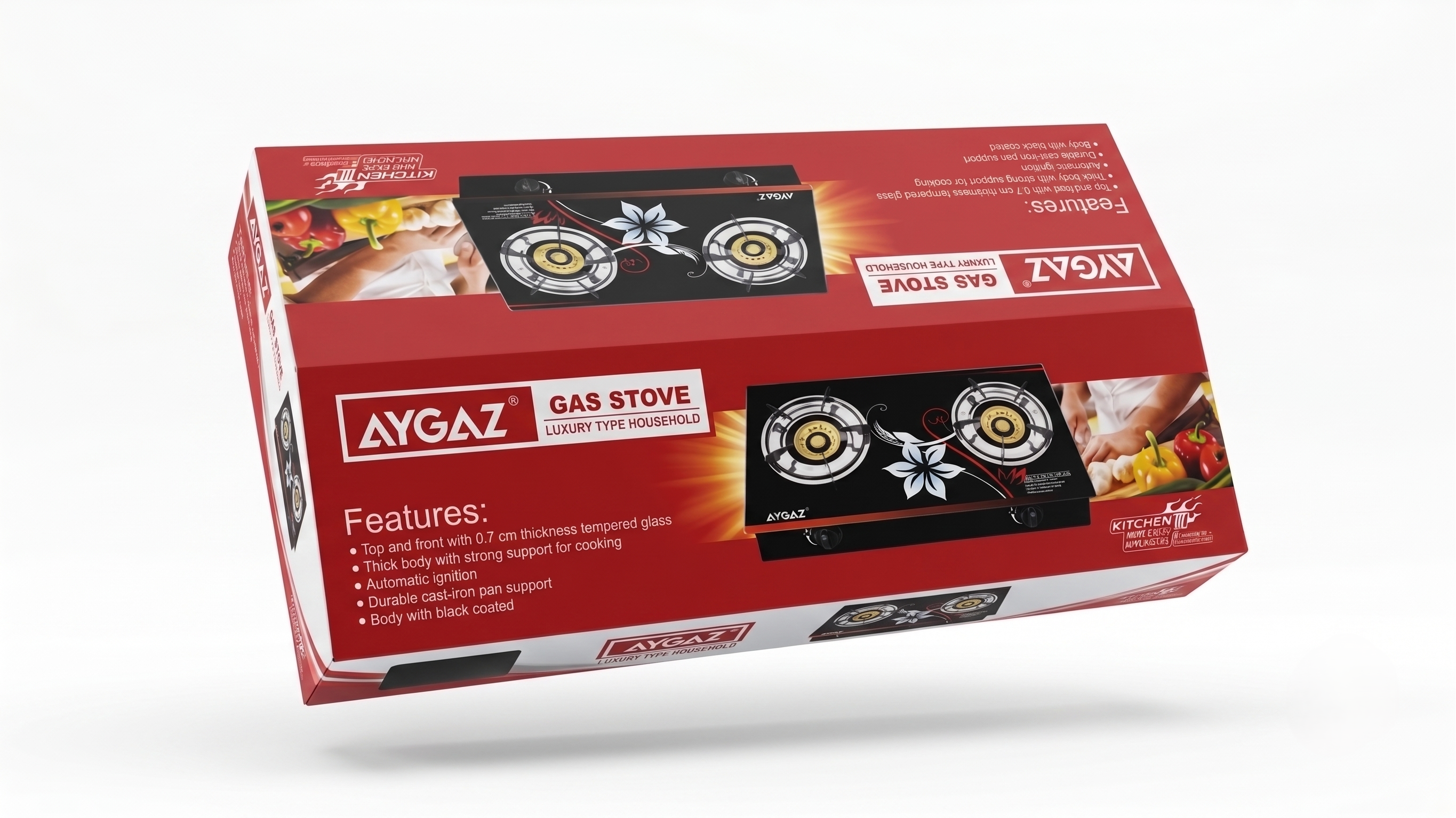 AYGAZ glass gas stove G‑002