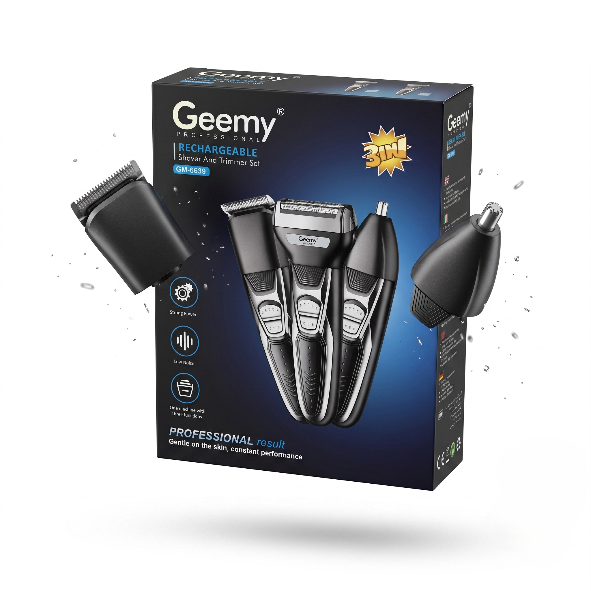 Geemy grade hair trimmer and clipper GM‑6639