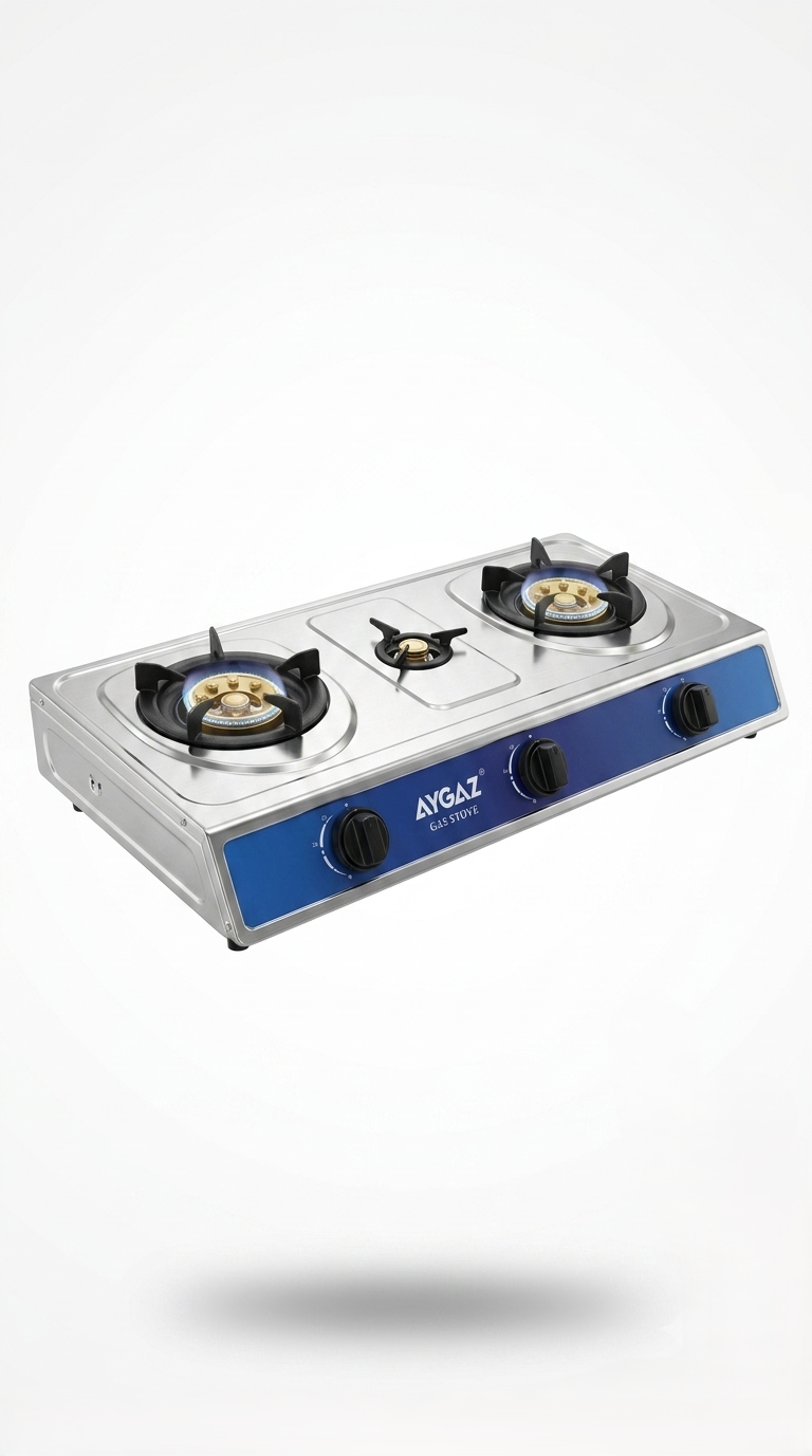 AYGAZ modern glass gas stove SS-003