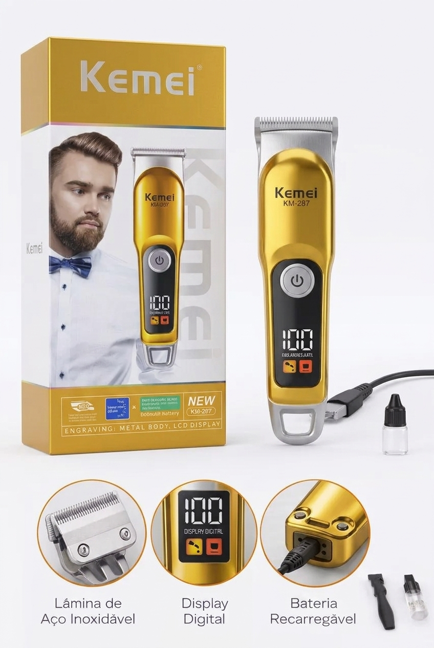 Kemei Cordless Hair Clipper Grooming Tool KM-287