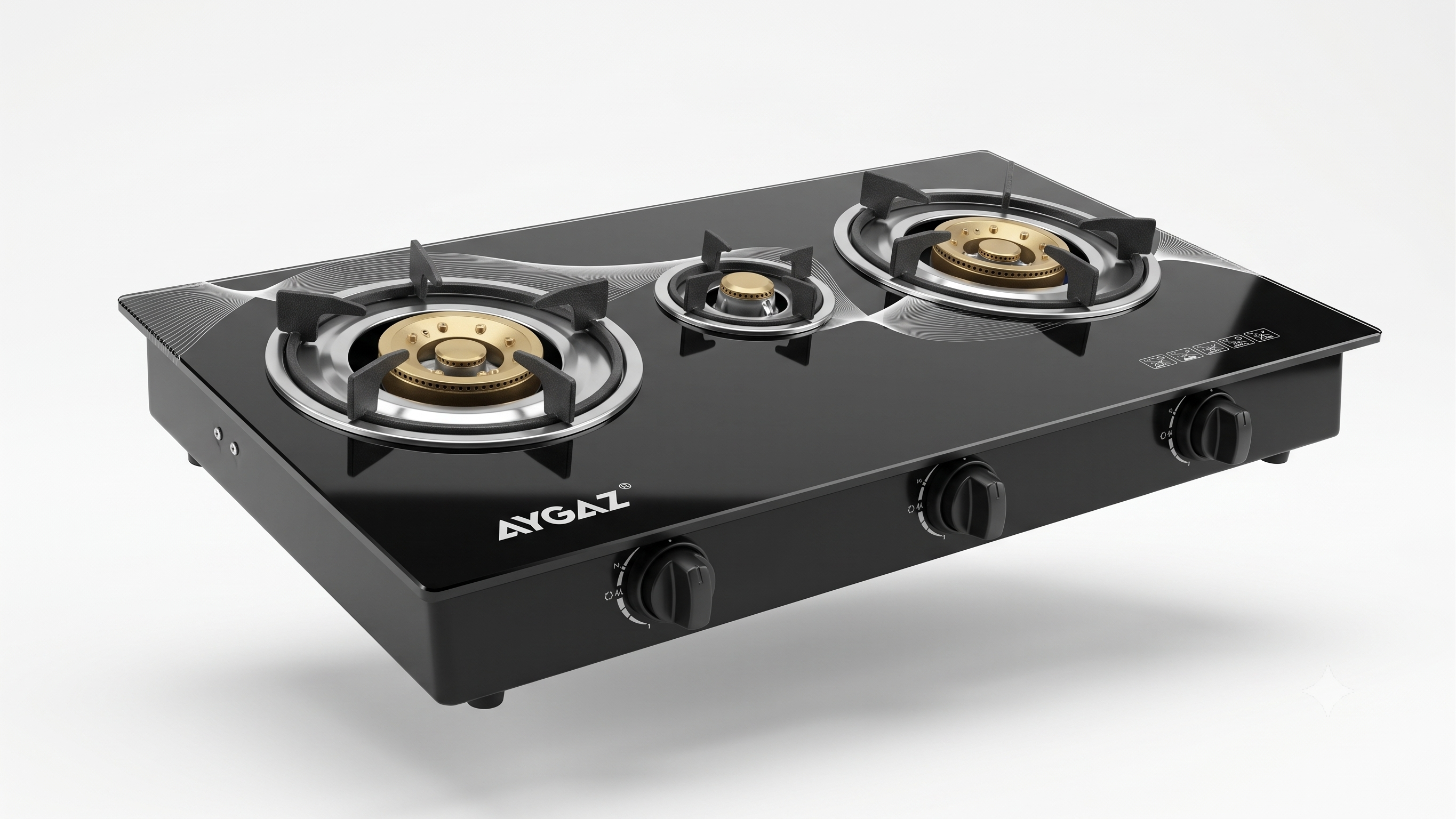 AYGAZ modern glass gas stove G-003