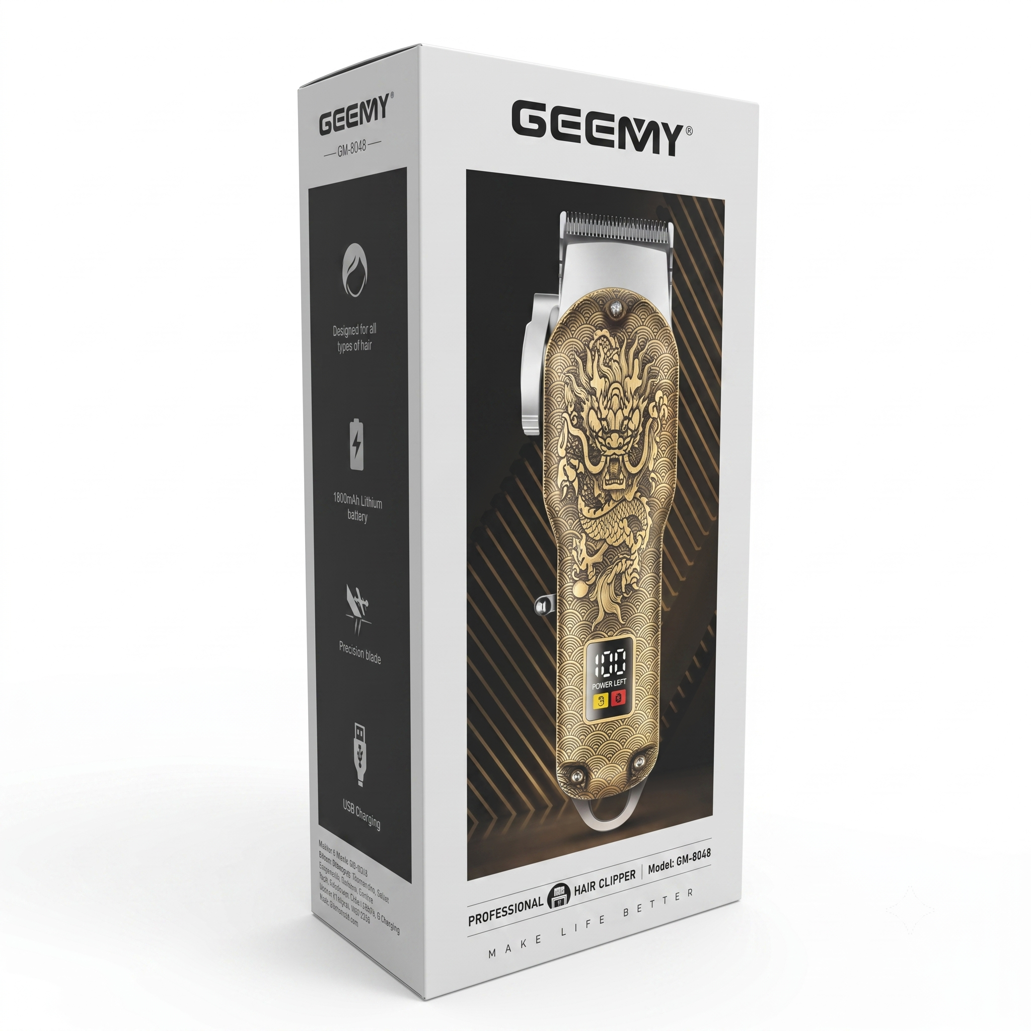 Geemy grade hair trimmer and clipper GM-8048