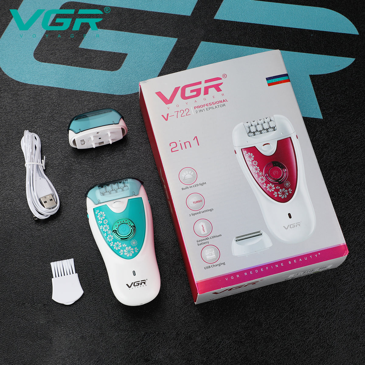 VGR rechargeable lady epilator V-722
