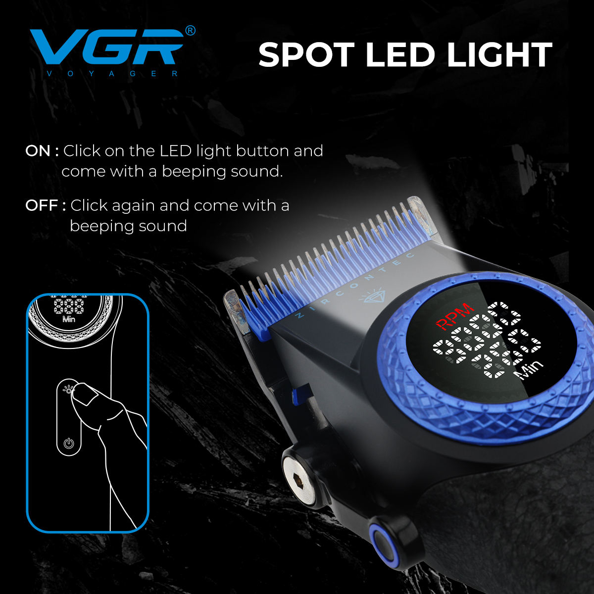 VGR professional hair cutting machine and trimmer V‑001