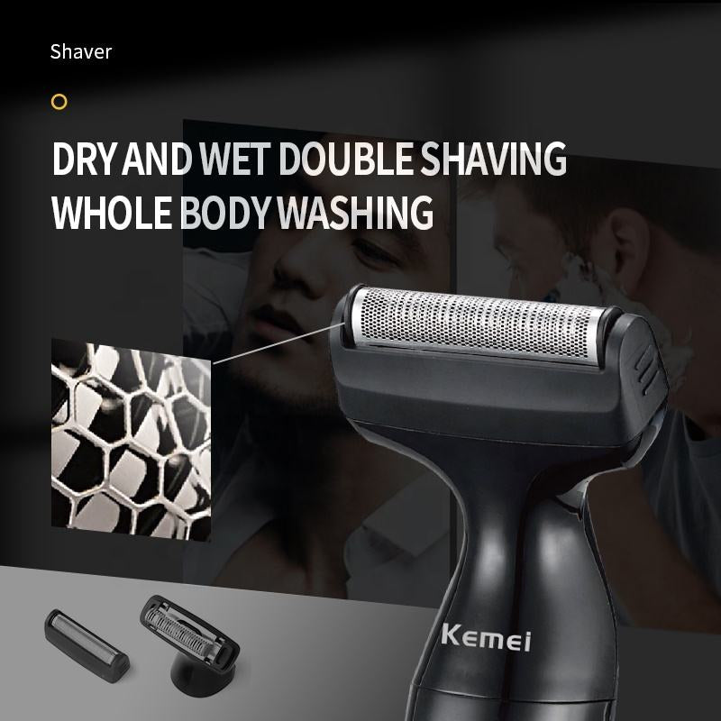 Kemei Waterproof 3‑in‑1 Electric Shaver Grooming Tool KM-114