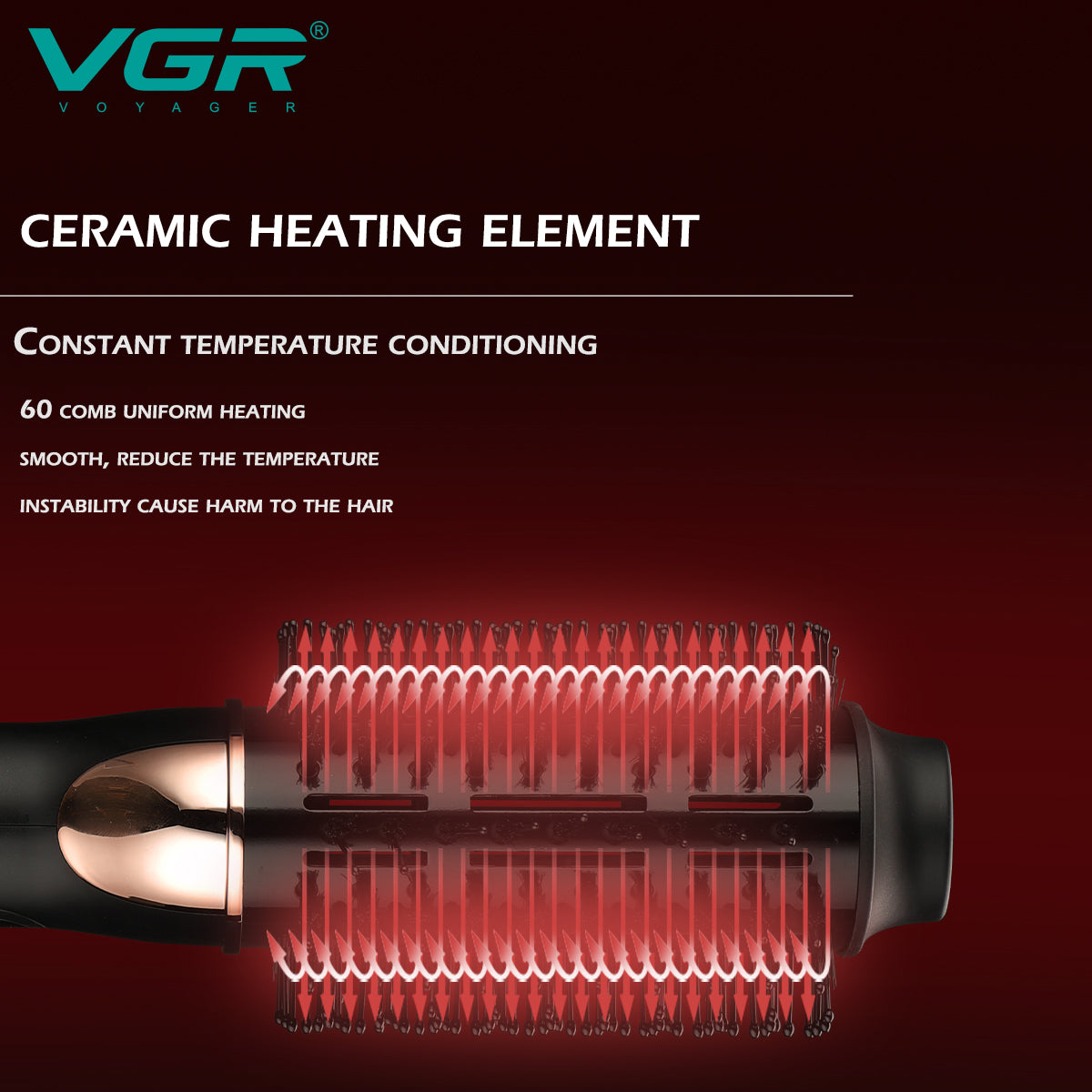 VGR Hot Air Brush Volumizer V-492