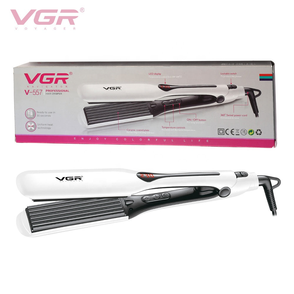 VGR Professional Ceramic Coated Plate LCD Display Hair Straightener V557