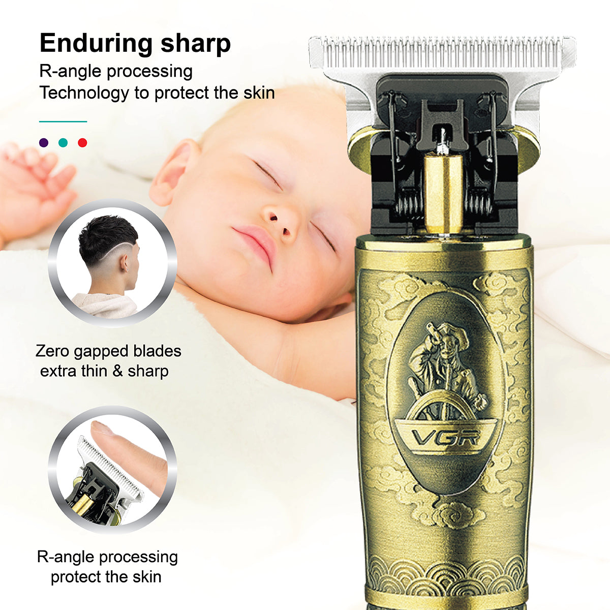 VGR hair clipper and beard trimmer V-091