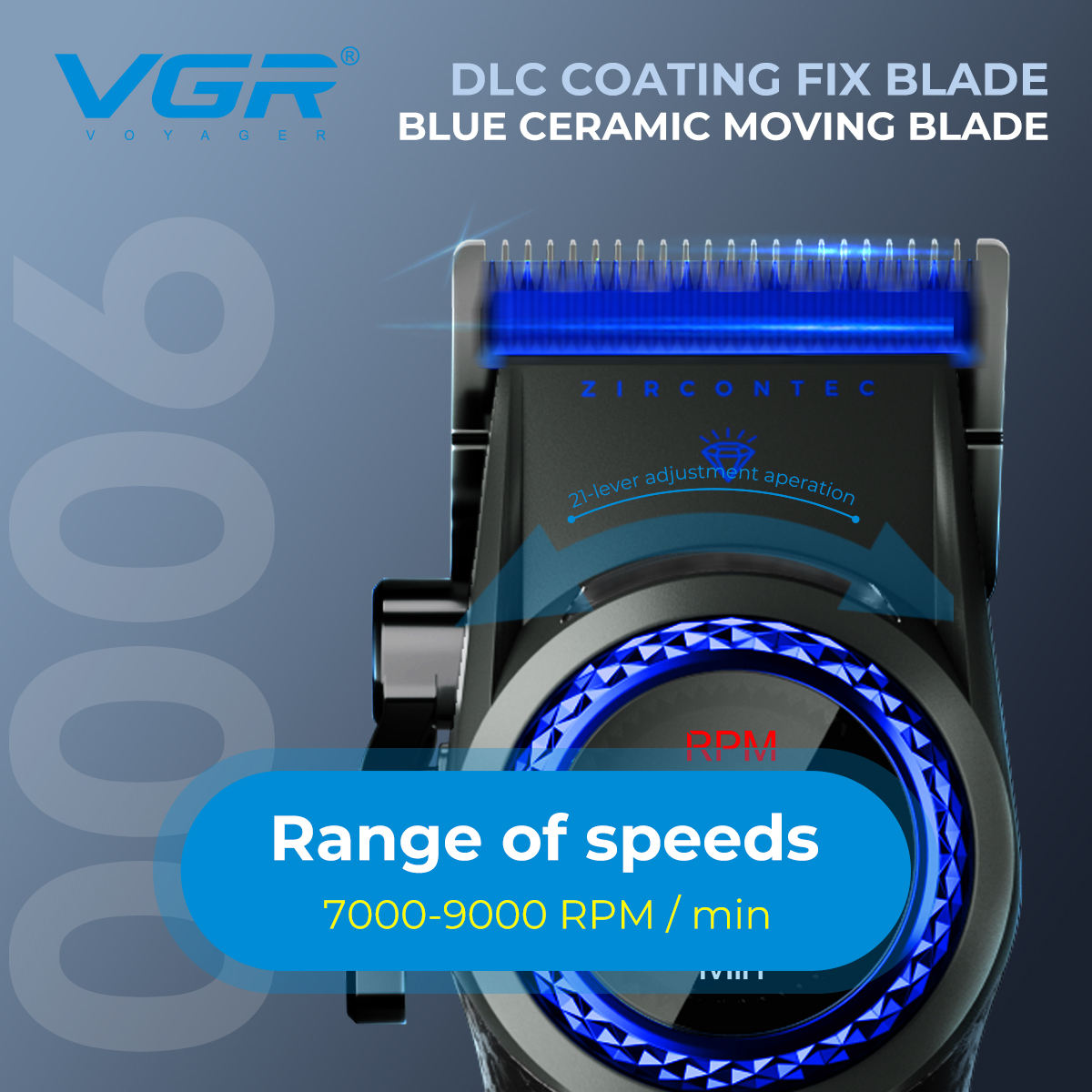 VGR professional hair cutting machine and trimmer V‑001