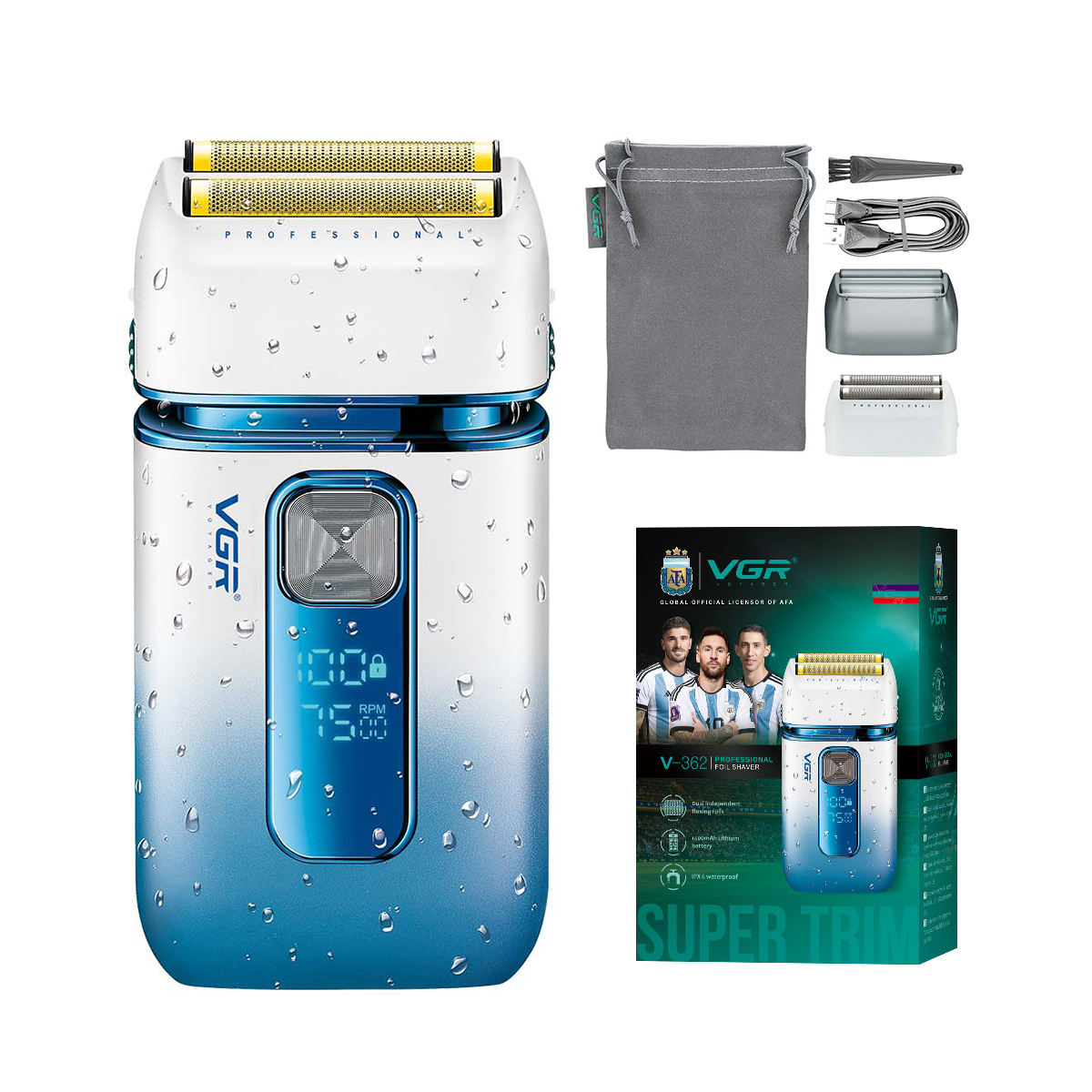 VGR rechargeable electric shaver V-362