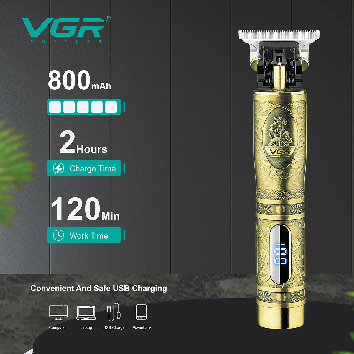 VGR hair clipper and beard trimmer V-091