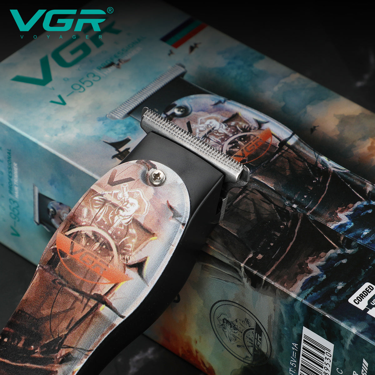 VGR electric hair clipper and beard trimmer V-953