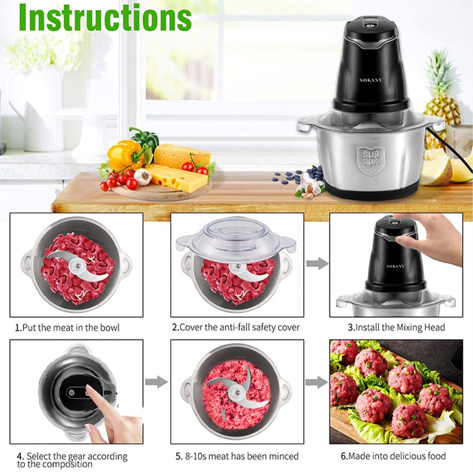 Sokany Food Processor SK‑7020