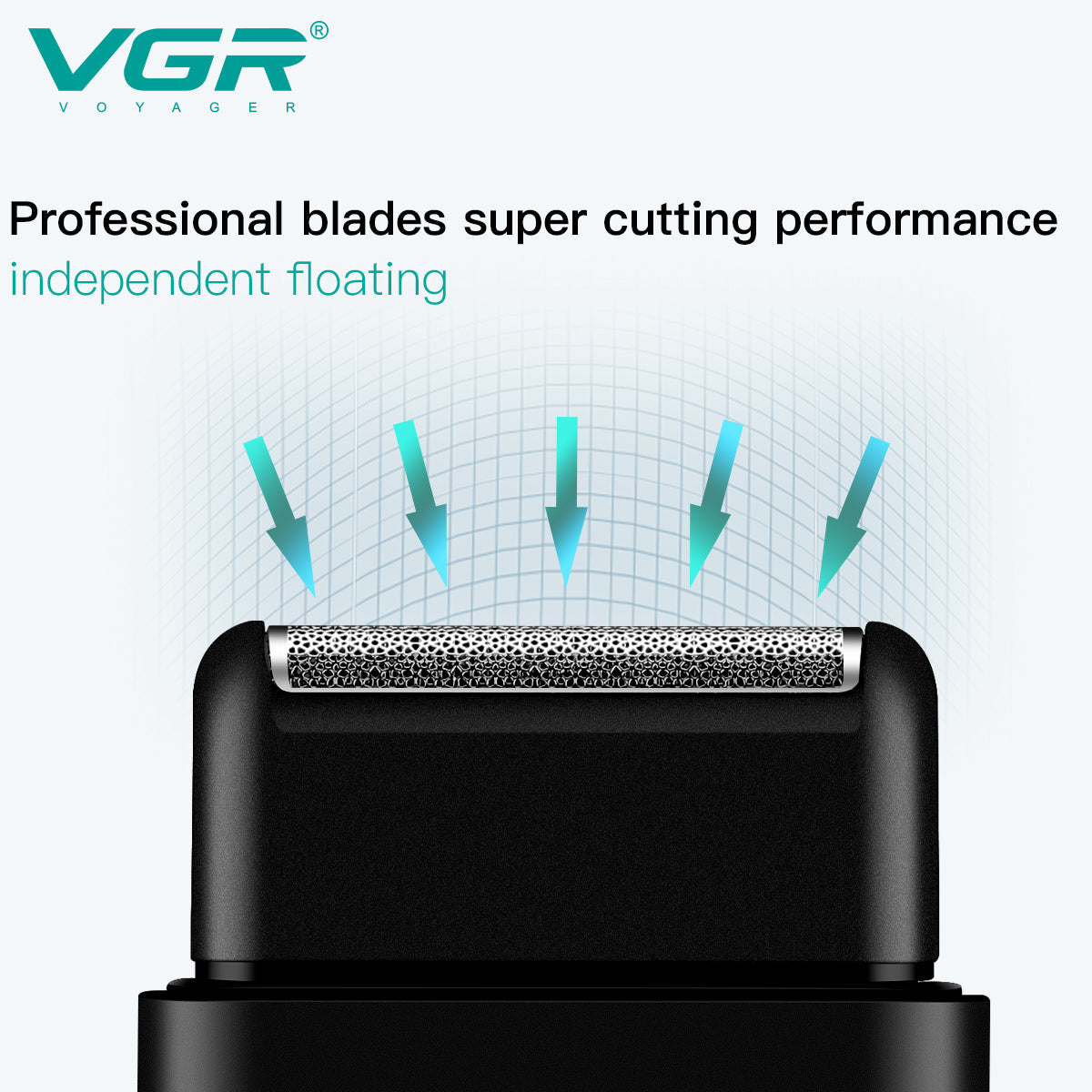 VGR compact, portable single‑blade electric shaver and beard trimmer V-390