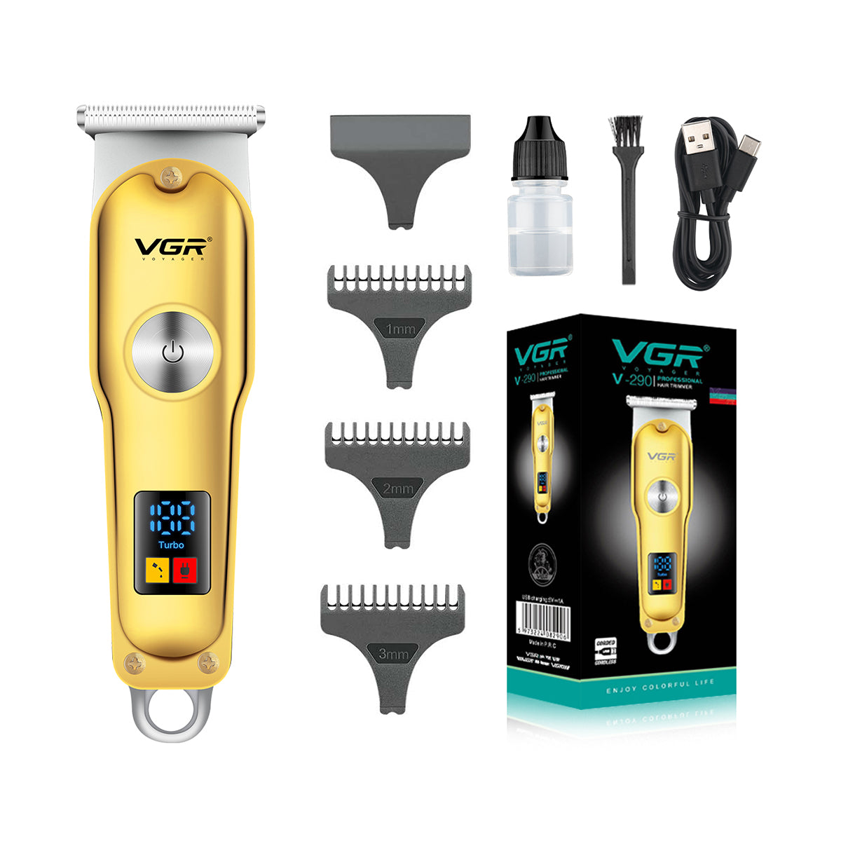 VGR salon‑grade hair clipper and trimmer V-290