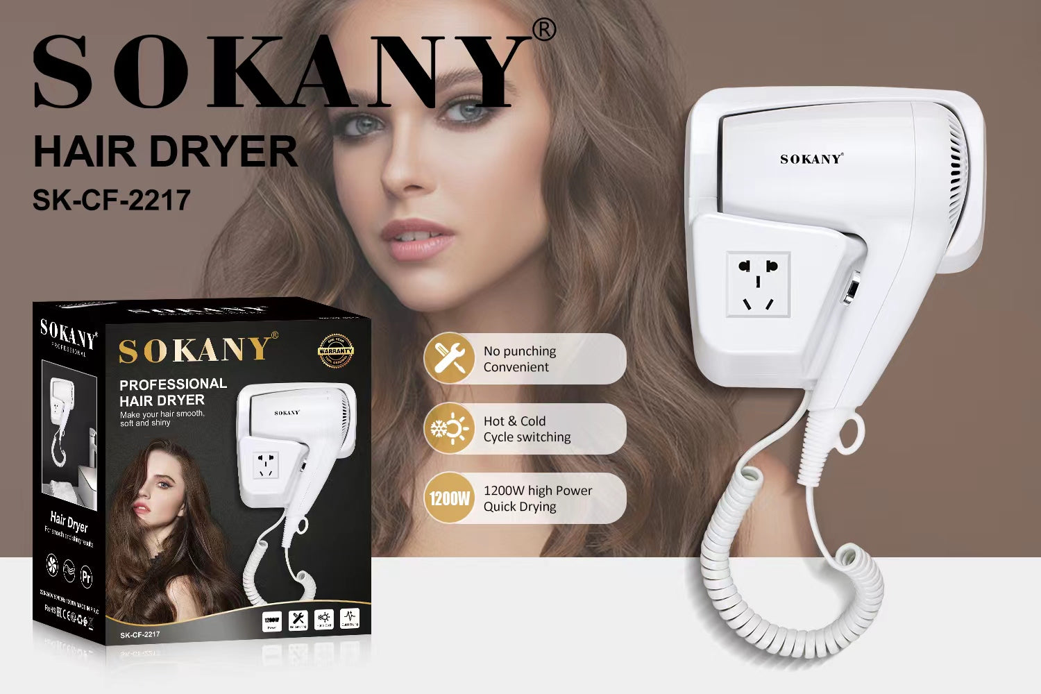 Sokany Hair Dryer SK-2217