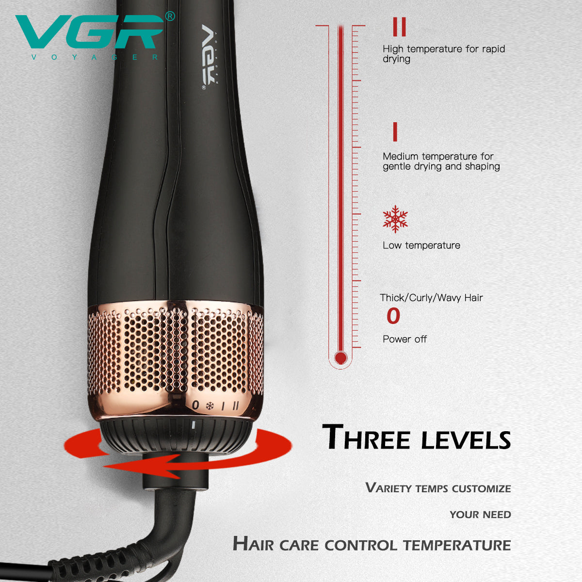 VGR Hot Air Brush Volumizer V-492