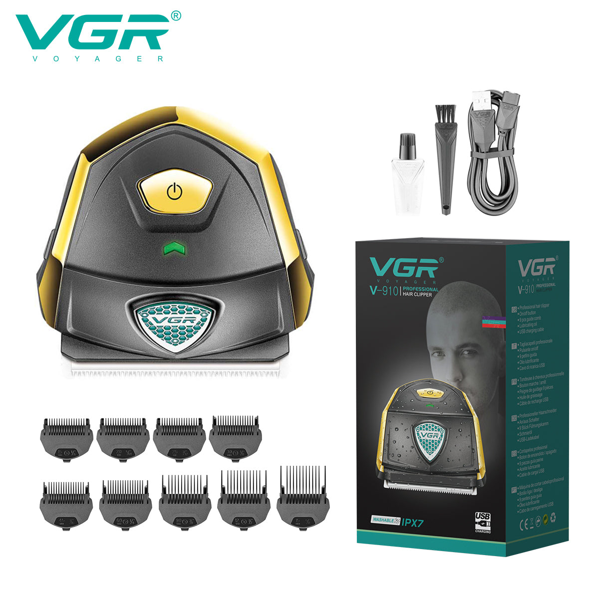 VGR head shaver and hair cutting machine V‑910