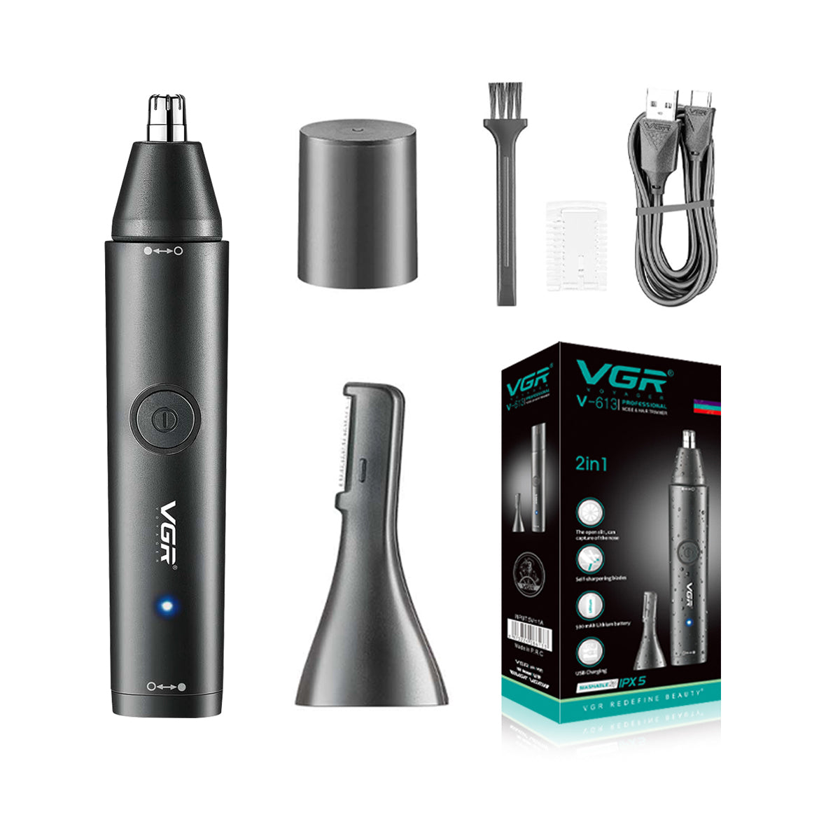 VGR designed 2‑in‑1 grooming tool V-613