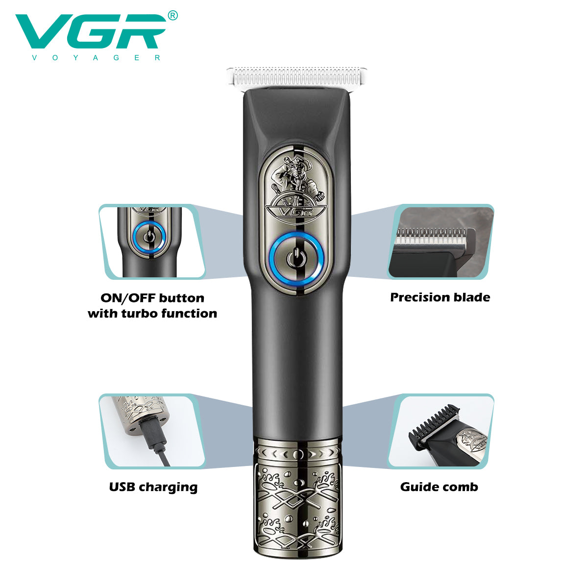 VGR cordless hair clipper and trimmer V-963