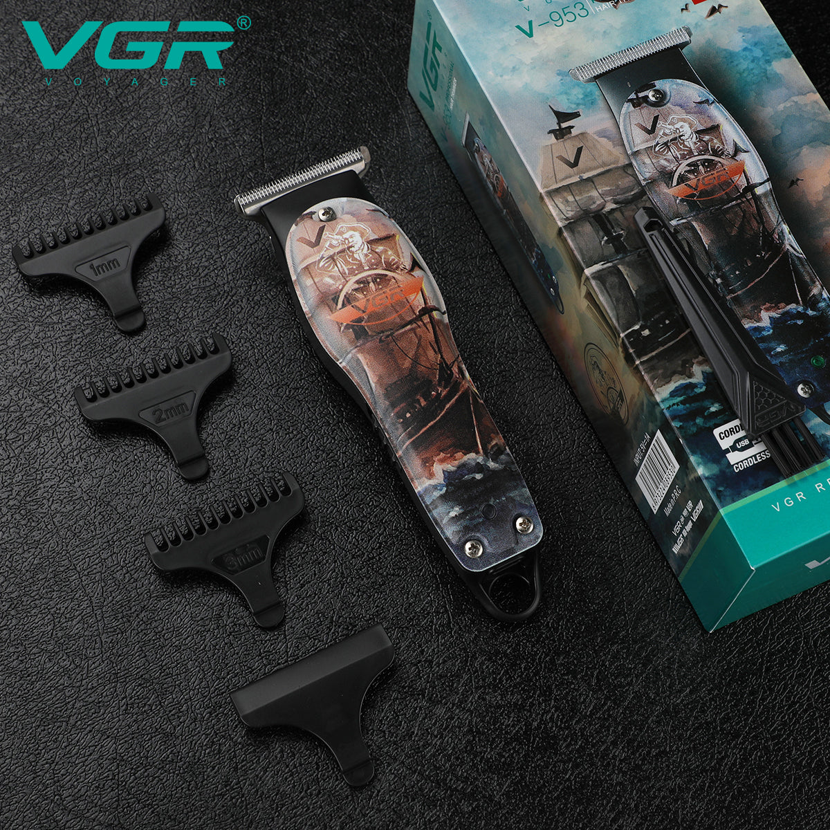 VGR electric hair clipper and beard trimmer V-953