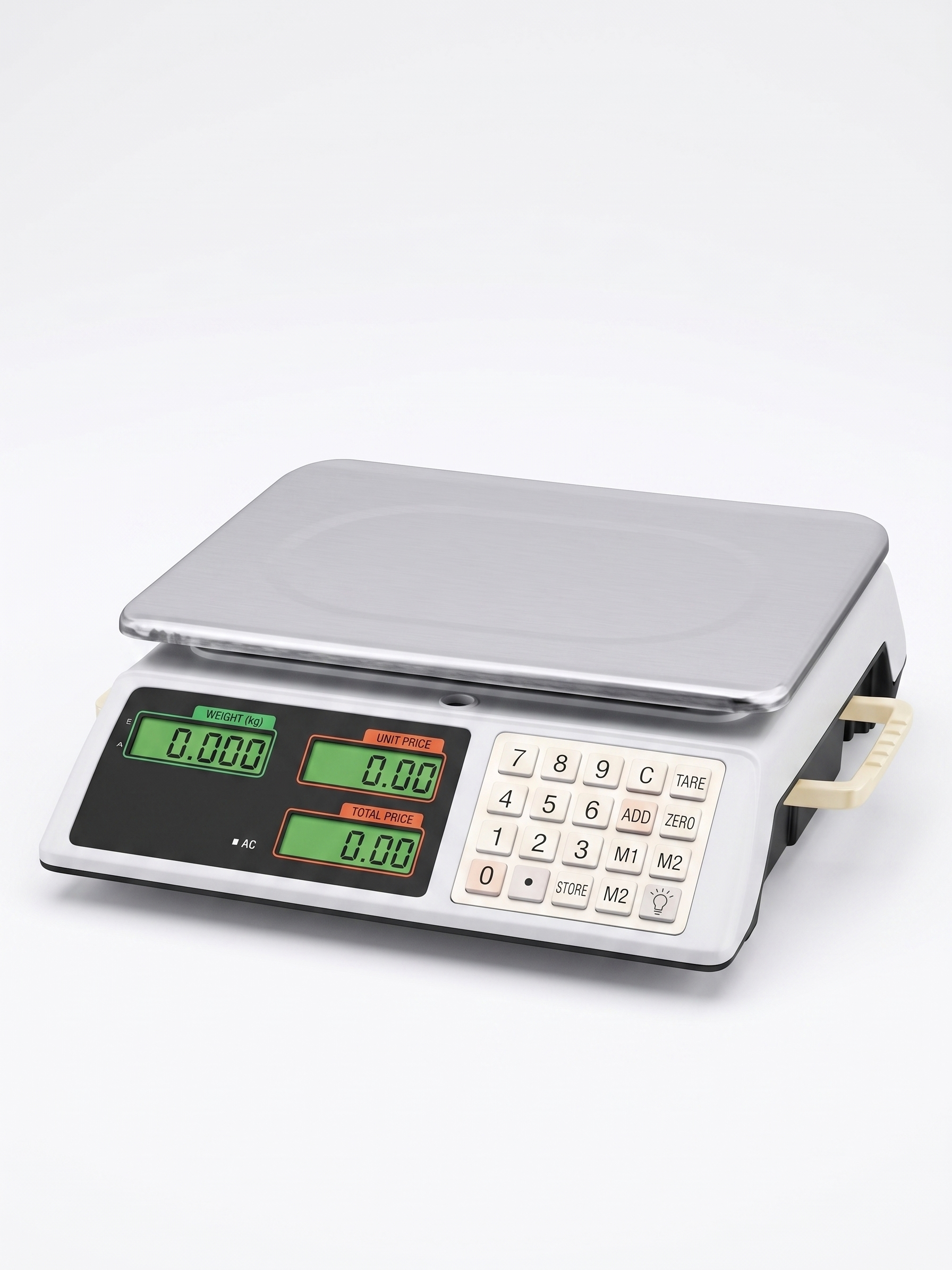 Food Scale Computing Scale with Dual Displays & Carrying Handles
