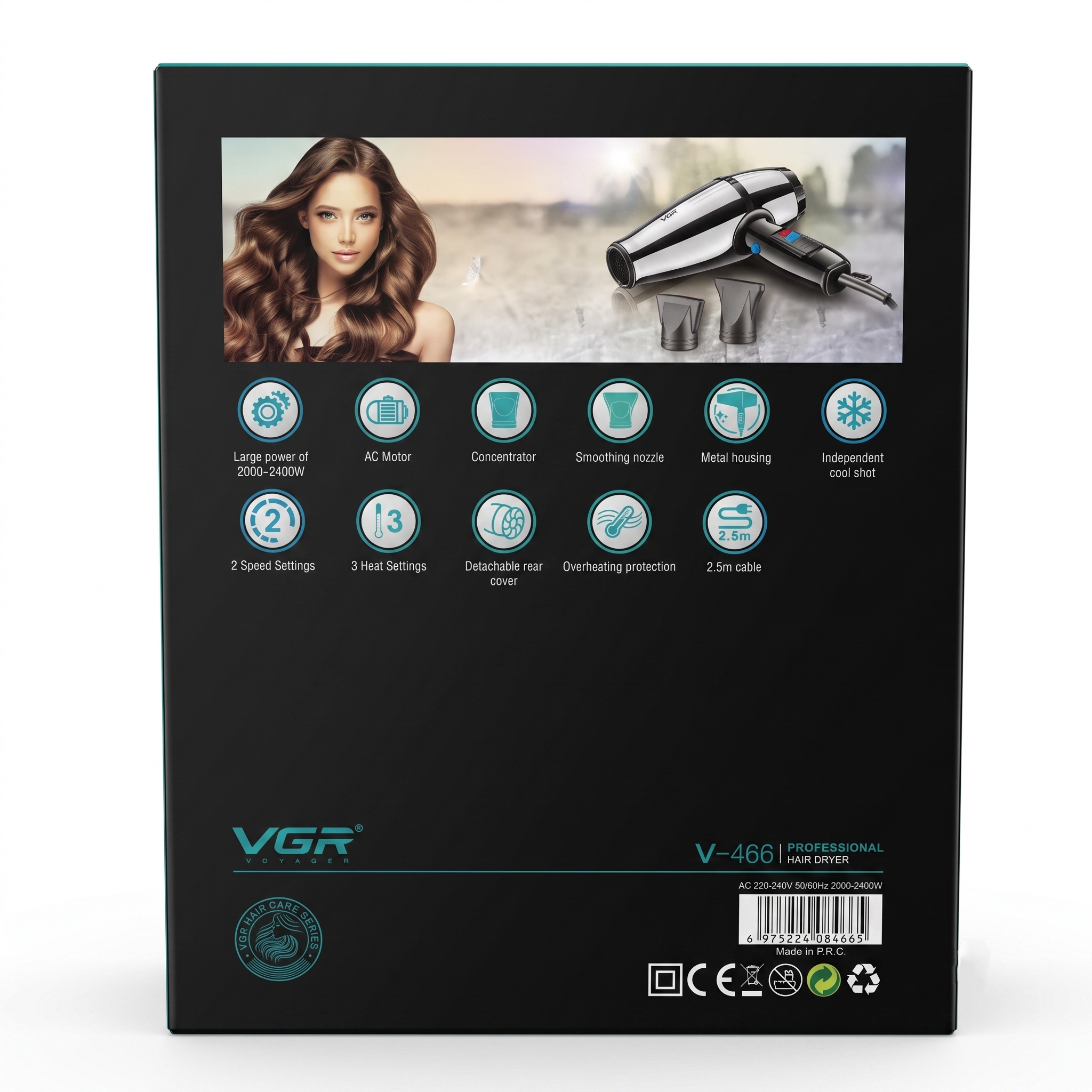 VGR Hair Dryer V-466