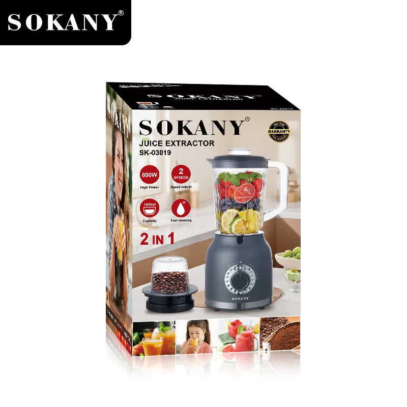 Sokany Mixer Blender with Unbreakable Jar and 1.5L Capacity SK-03019