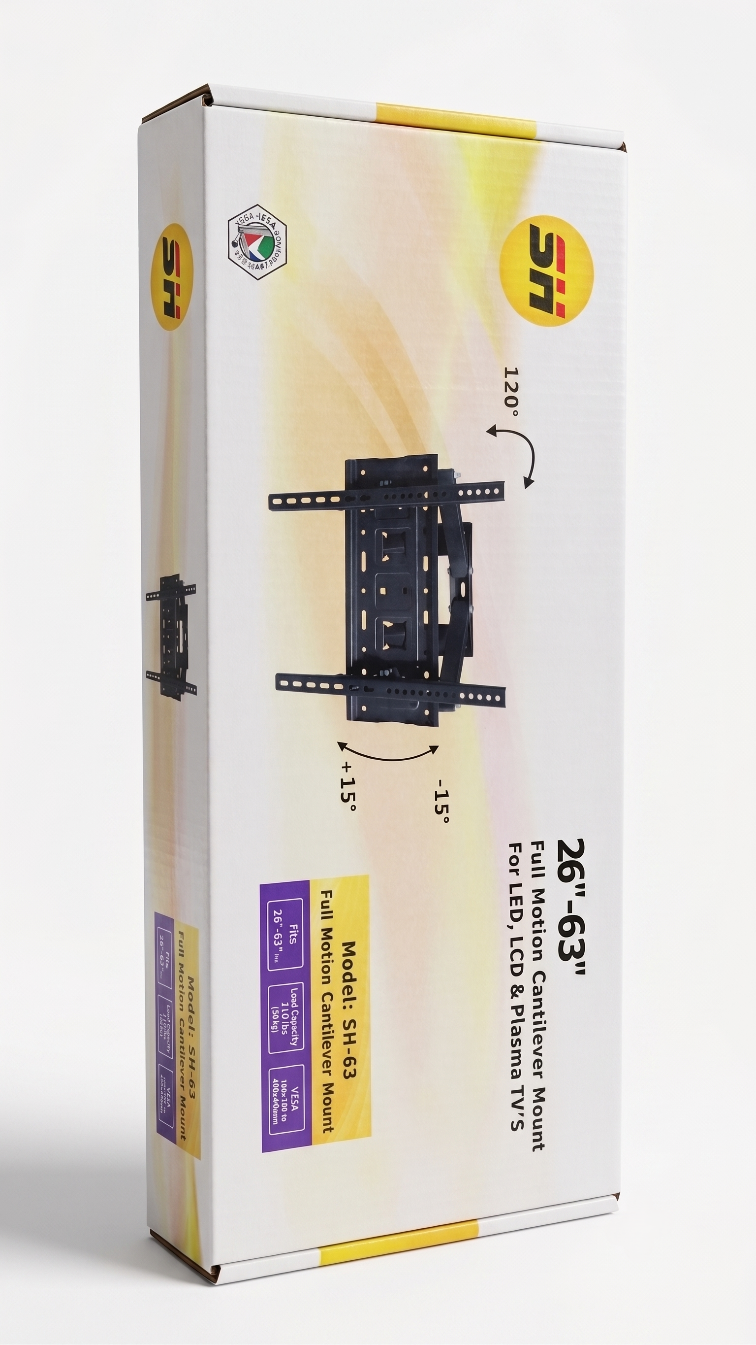 TV Wall Mount for 26" to 63" Screens Model SH-63