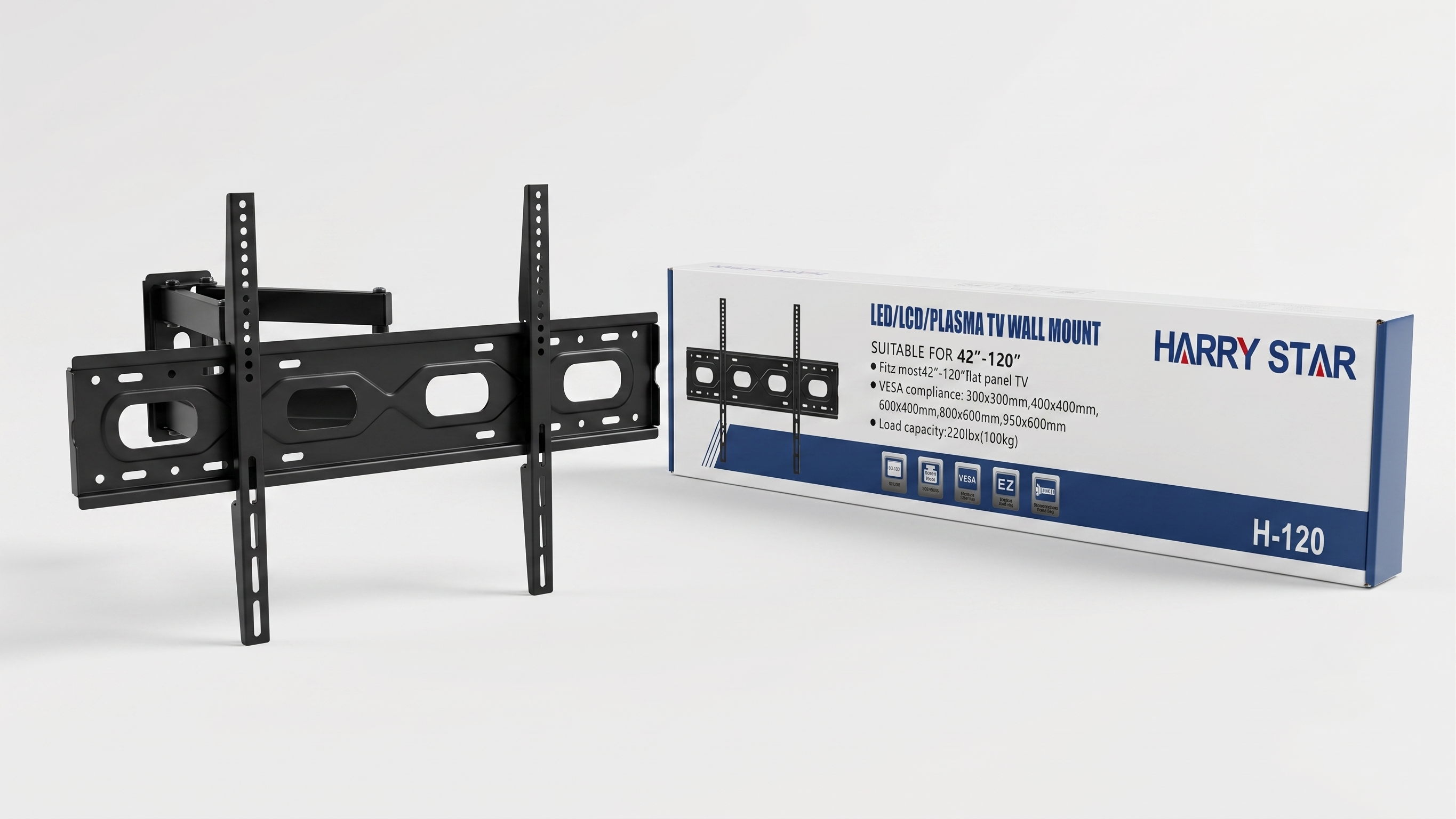 Harry Star Flat Panel TV Wall Mount for 42"-120" Inches Screens