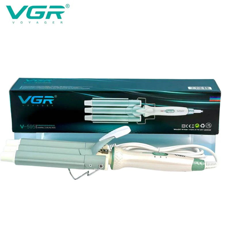 VGR Wavy Hair 3 Barrels Curling Iron V-595